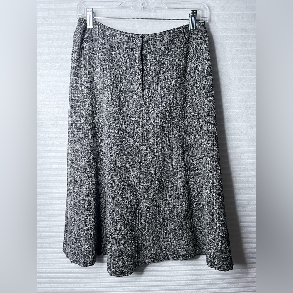 SAG Harbor Vintage Petite  A Line Skirt Black & White Size 4P - Picture 3 of 7